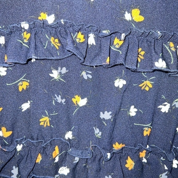 PrettyLittleThing Ladies Blue Ruffled Mid Length Dress Size 6 - Picture 6 of 9